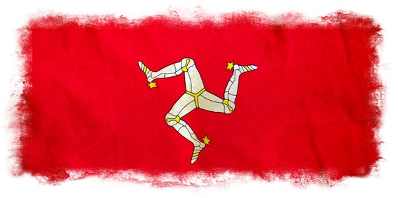 Isle of Man Triskelion Flag Large Cotton Tea Towel