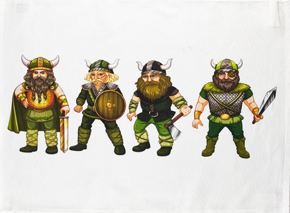 The Vikings Large Cotton Tea Towel