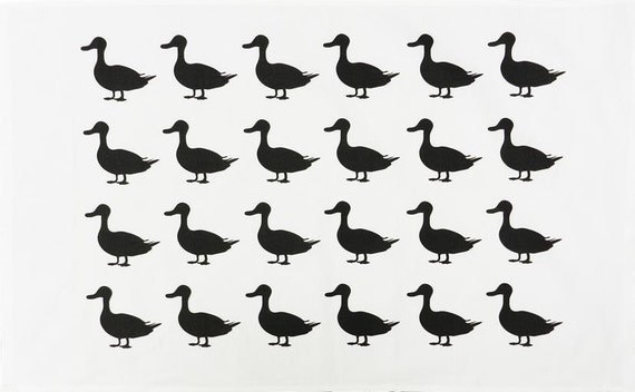 Duck Silhouette Large Cotton Tea Towel
