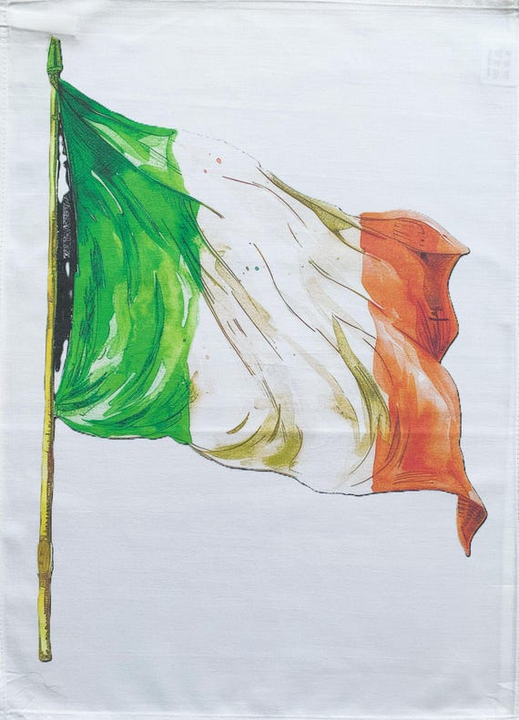 Italian Tricolore, Flag large cotton tea towel