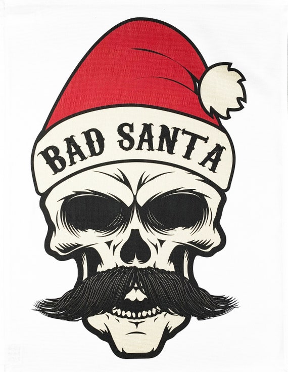 Bad Santa Large Cotton Tea Towel