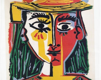 Pablo Picasso Portrait of Marie-Theresa Walker large cotton tea towel
