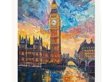 London Large Cotton Tea Towel
