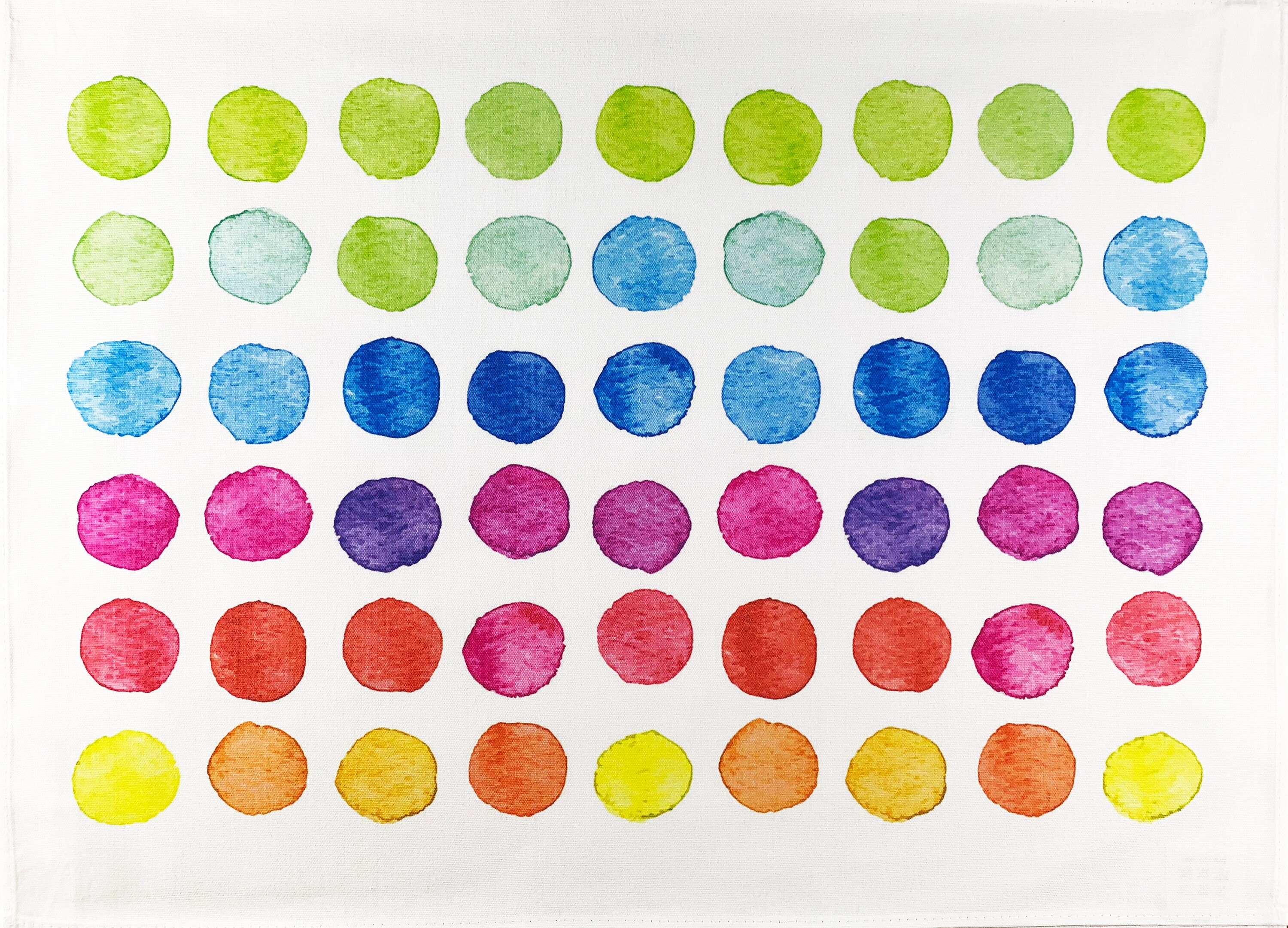 Multicoloured Spots Large Colourful Spotty Cotton Tea Towel