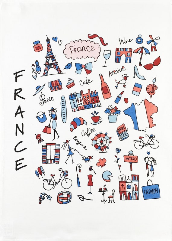 La Belle France - Large Cotton Tea Towel
