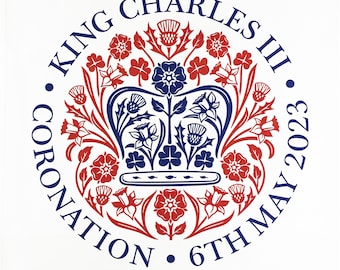 King Charles III Coronation May 6th 2023 -  Keepsake Cotton Tea Towel