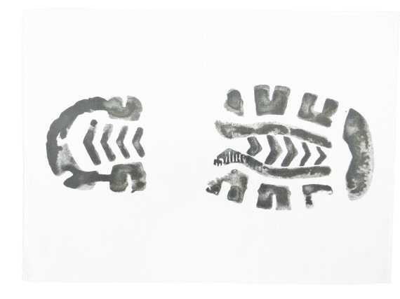 Dirty Footprint - Large Cotton Tea Towel