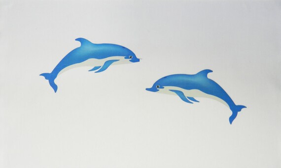 Dolphin Large Cotton Tea Towel