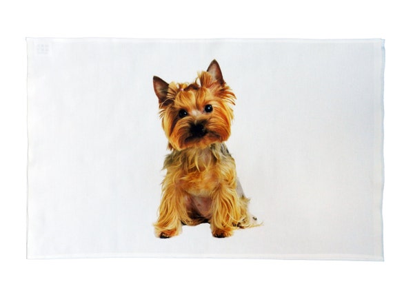 Yorkshire Terrier Dog Large Cotton Tea Towel