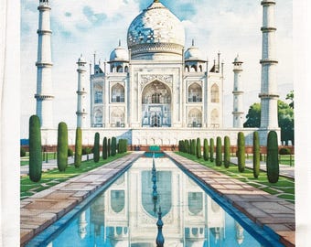 The Taj Mahal large cotton tea towel