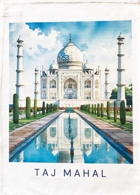 The Taj Mahal large cotton tea towel