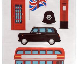 Iconic London Images - Large Cotton Tea Towel