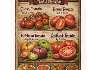 Vegetable Cotton Tea Towels - peppers, Root Veg, Tomato, Onion