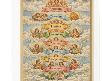 Orders of Angels Cotton Tea Towel – Celestial Hierarchy