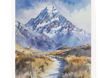 Mount Cook, New Zealand Large Cotton Tea Towel