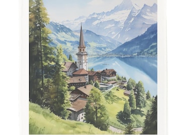 Switzerland Large Cotton Tea Towel