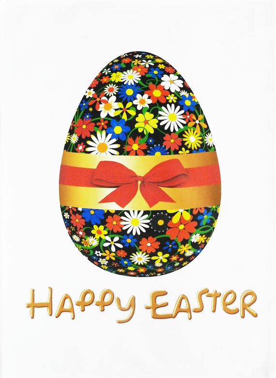 Happy Easter - Large Cotton Tea Towel