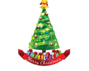 Merry Christmas - Large Christmas Tea Towel