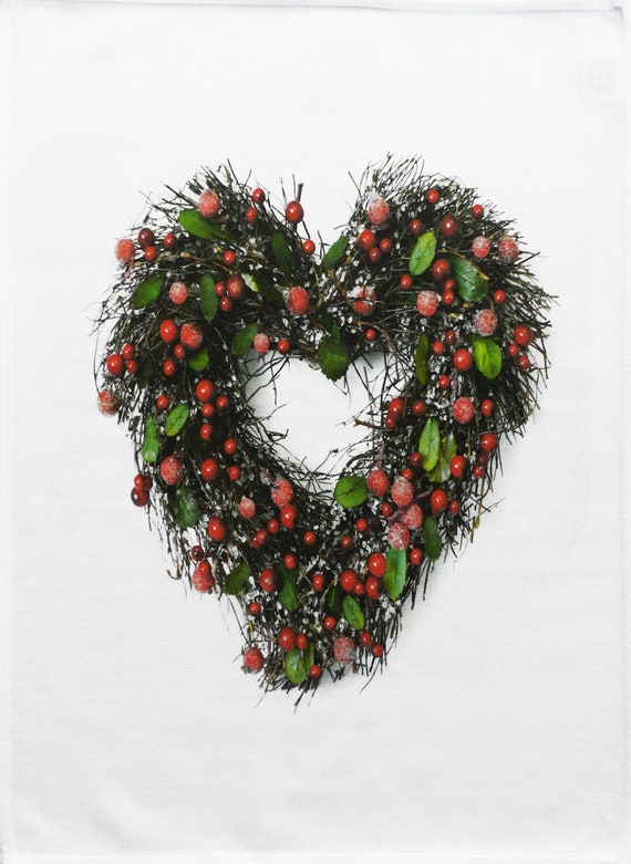 The Festive Wreath - Large Christmas Tea Towel