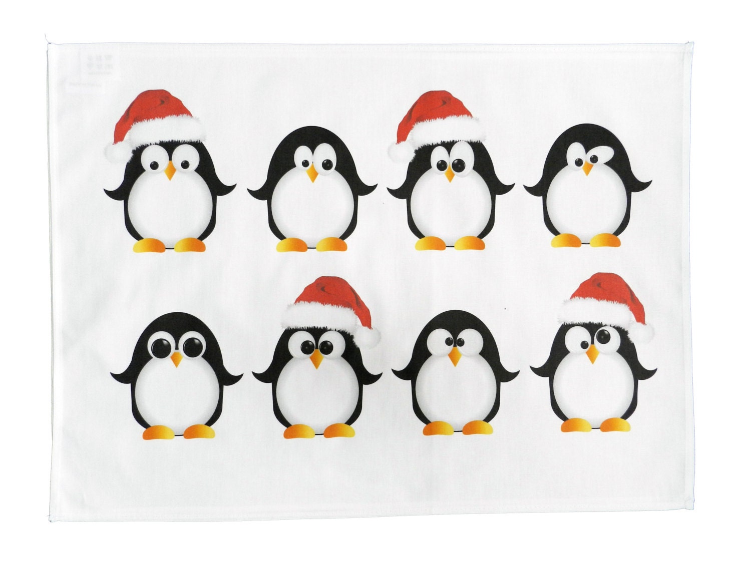The Christmas Penguins Festive Cheer - Large Cotton Tea Towel