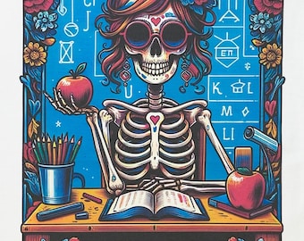 Teacher Tarot Card Large Cotton Tea Towel