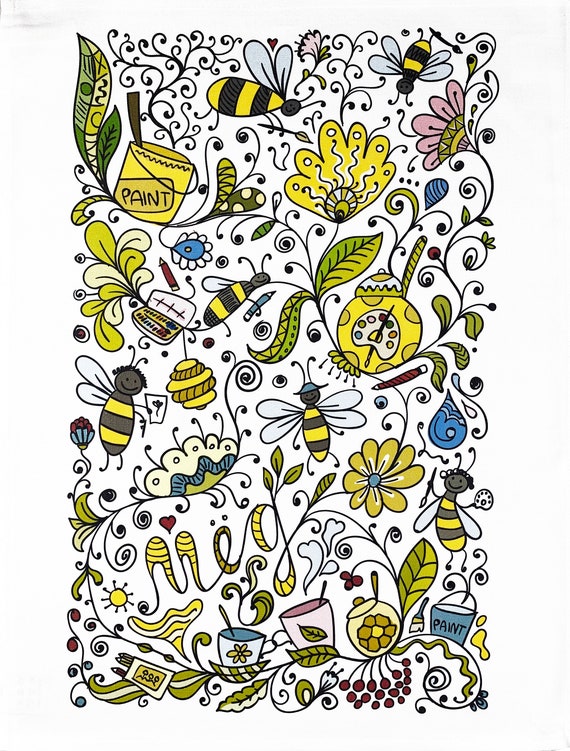 A Bees Life Large Cotton Tea Towel