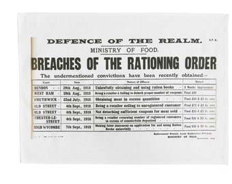 Breaches of the Rationing Order Nostalgic Cotton Tea Towel