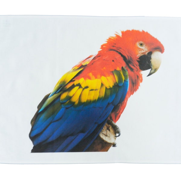 Multi-Coloured Macaw Bird - Large Cotton Tea Towel