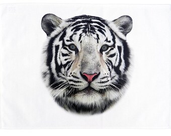 The White Tiger Large Cotton Tea Towel
