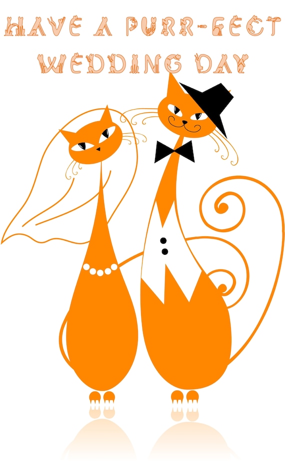 Mr and Mrs have a purr-fect wedding day