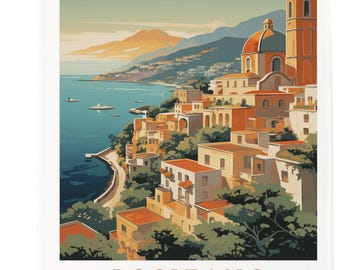 Positano, Italy Large Cotton Tea Towel
