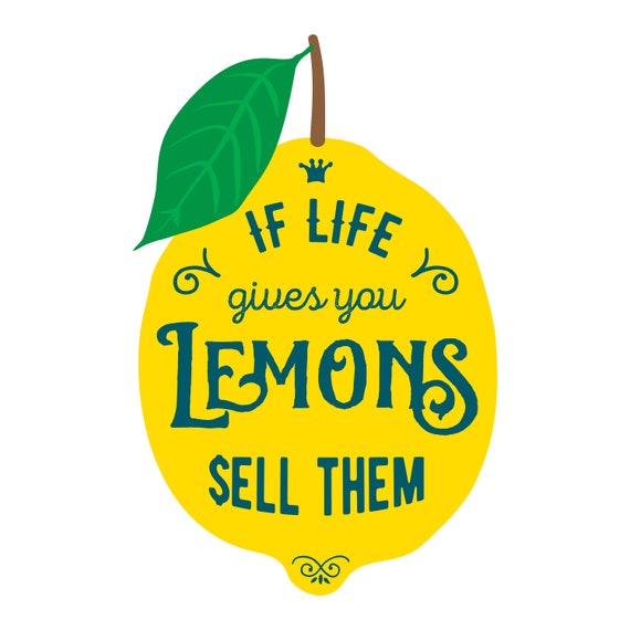 If life gives you lemons, Sell Them! - Large Cotton Tea Towel
