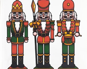 The 3 Nutcracker Large Cotton Tea Towel