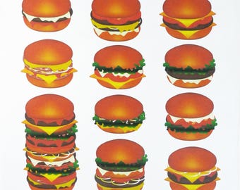The Hamburger - Large Cotton Tea Towel