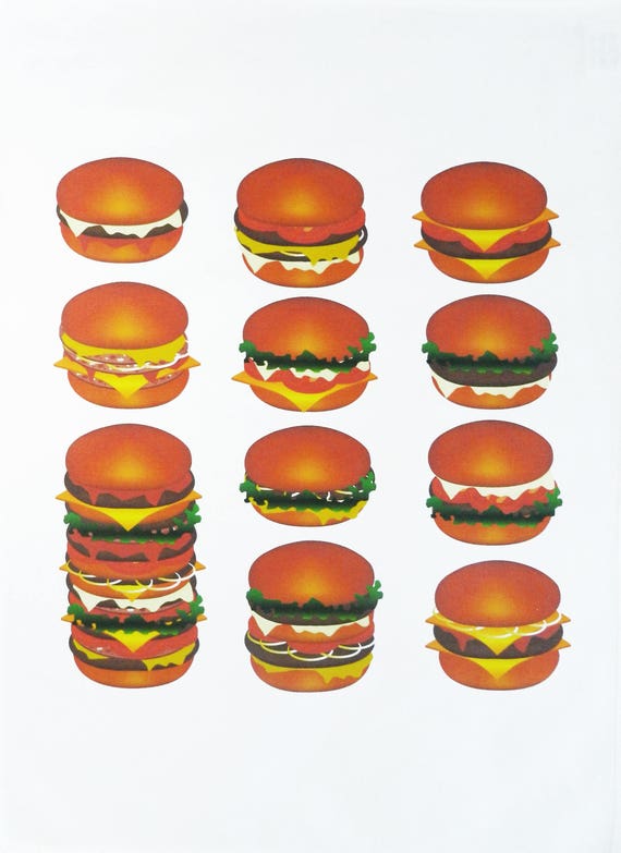 The Hamburger - Large Cotton Tea Towel