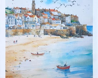St Ives Large Cotton Tea Towel