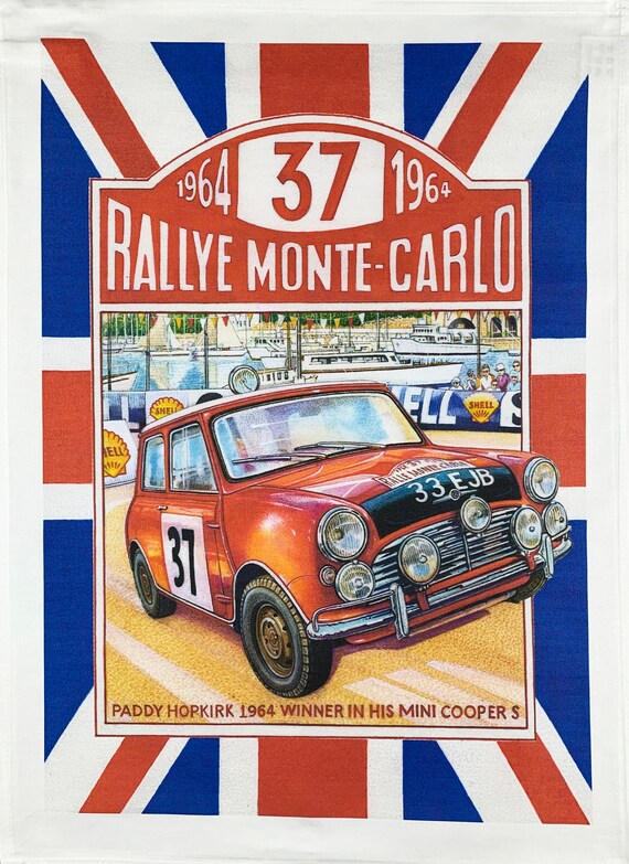 The 1964 Monte Carlo Rally Large Cotton Tea Towel