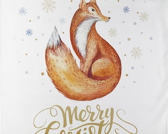The Winter Fox Large Cotton Tea Towel