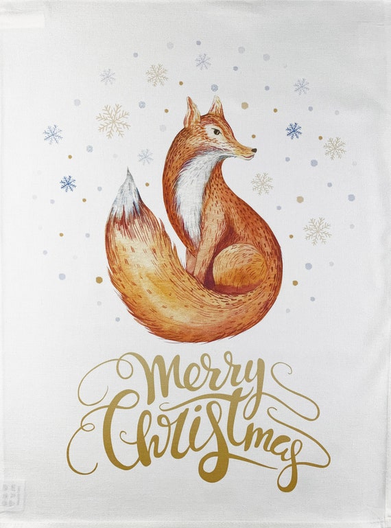 The Winter Fox Large Cotton Tea Towel