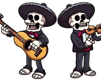 The Band of Bones - Musical Skulls Large Cotton Tea Towel