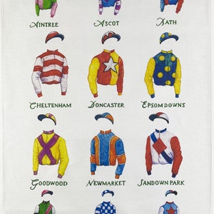 Collection de grands torchons en coton Horse Riding Silks