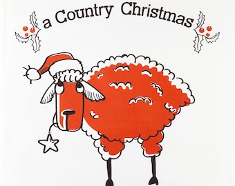 A Country Christmas Large Cotton Tea Towel
