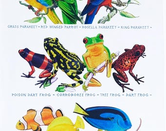 In the Tropics large cotton tea towel