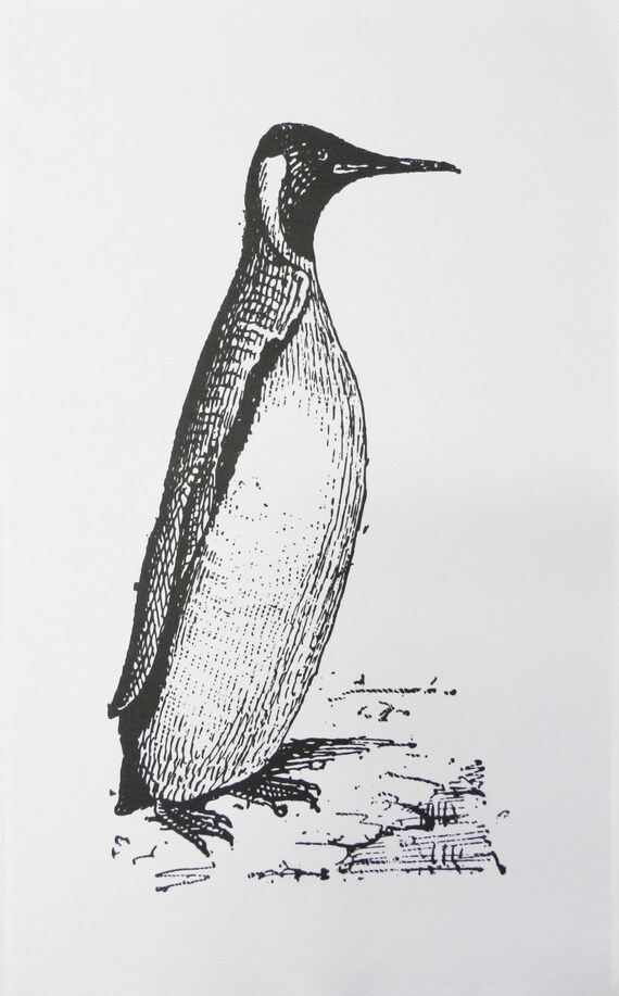 The Vintage Penguin Large Cotton Tea Towel