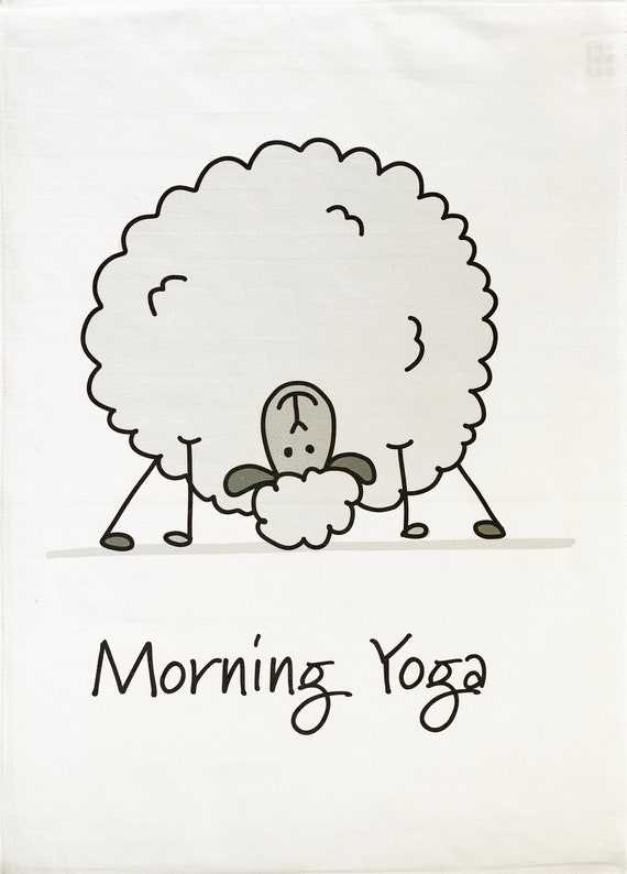 Morning Yoga Warm up - Cotton Tea Towel