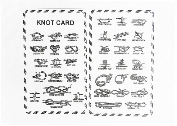 Get Knotted! - The Guide to Knots of a large cotton tea towel