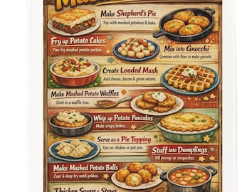 Things To Do With Mashed Potato Tea Towel – Fun Illustrated Kitchen Guide