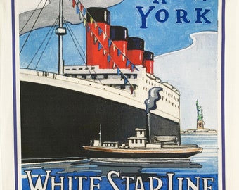 Great Ships White Star Line The Olympic Large Cotton Tea Towel