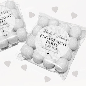 Engagement Party Favours Bags Favours Kits Personalised Marble x12
