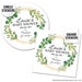 Baby Shower Stickers Personalised for Favours and Party Bags Botanical Gold Dust Design | Gloss Finish 1x A4 Sheet. 